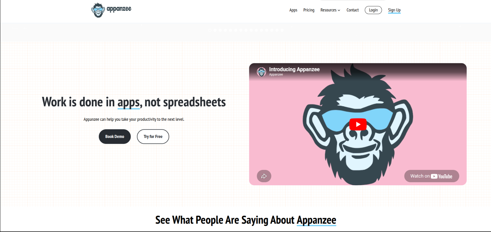 Screenshot of Appanzee SaaS Platform
