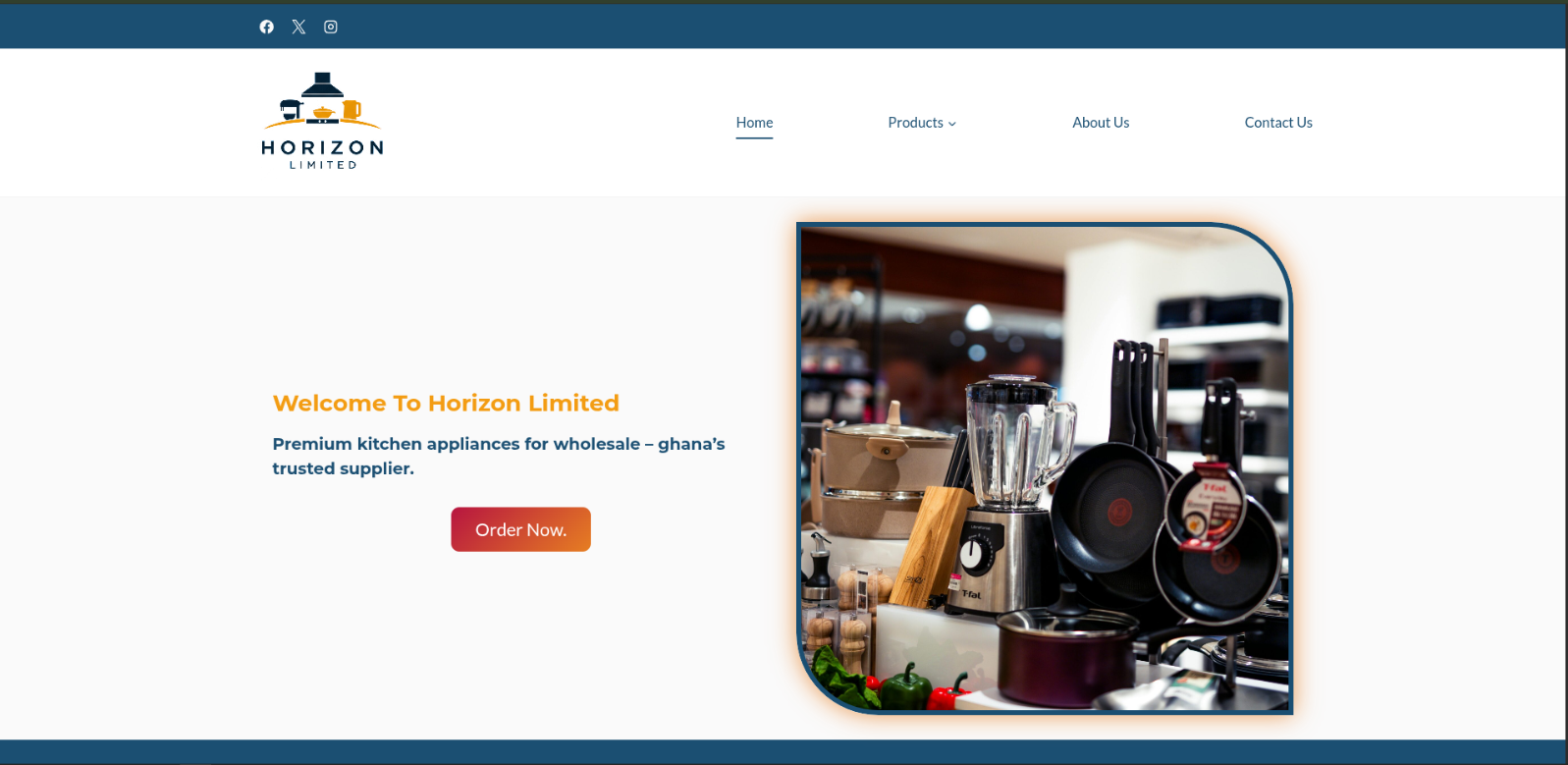 Screenshot of Horizon Limiteds Product Catalog